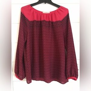 Loft lace print blouse